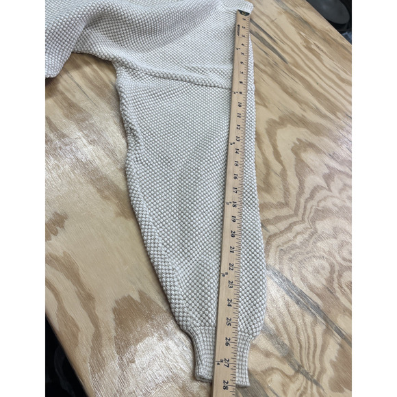 Vintage Peconic Bay Traders Waffle Knit Sweater Large Beige Fisherman Grandpa - Picture 13 of 13